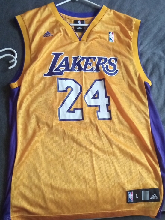 adidas Other - adidas Lakers Gold and Purple #24 Basketball Jersey